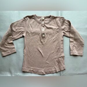 Kate Quinn 100% organic cotton dusty rose Henley